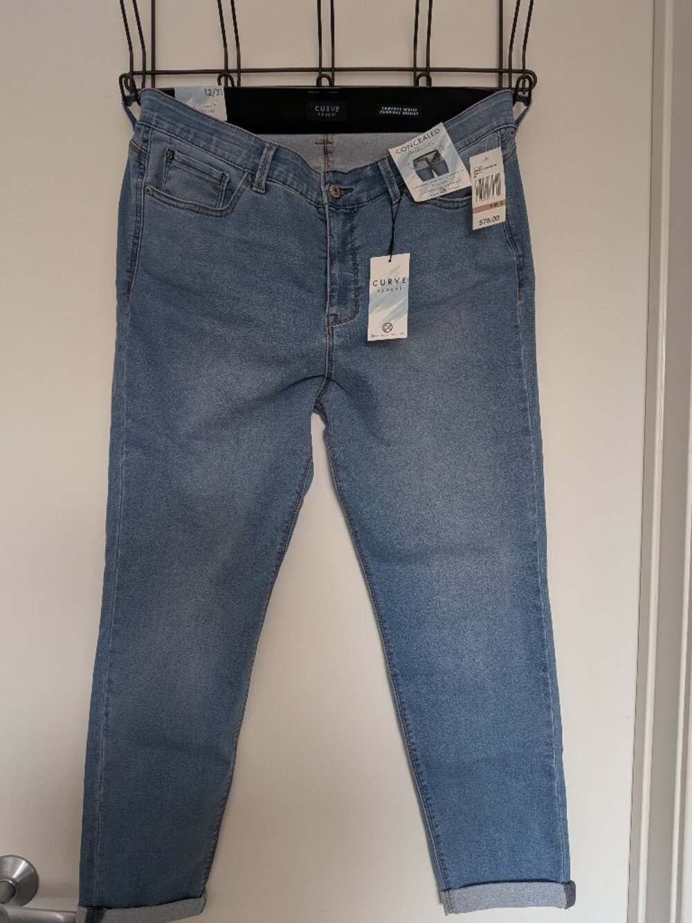 Curve Appeal Women's Light Colored Skinny Jeans, Size 12/31